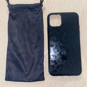 Black leopard Loopy case